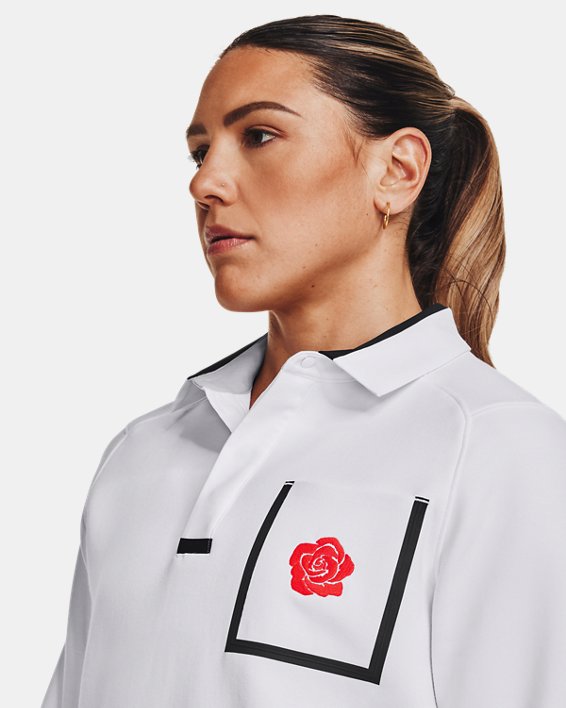 Unisex UA Rose Rugby Shirt, White, pdpMainDesktop image number 5